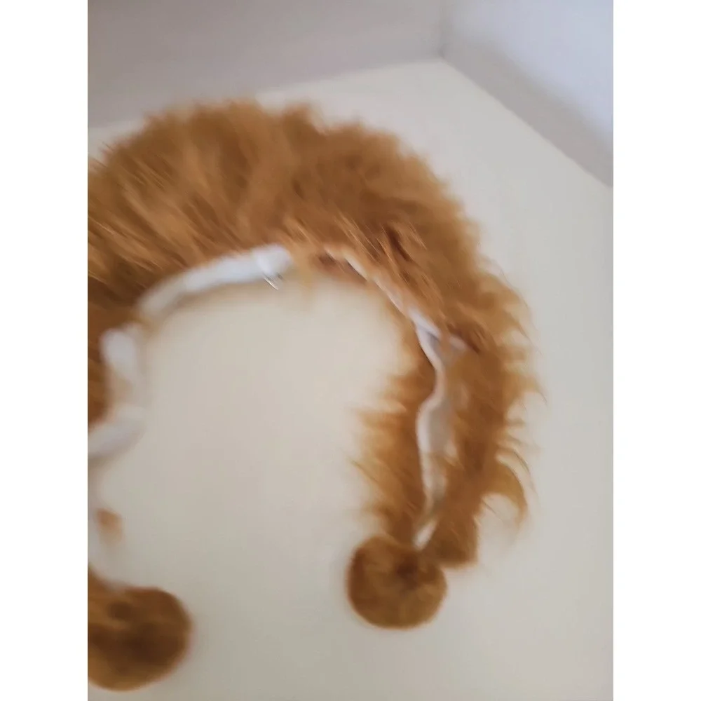 Lion‎ Plush Animal Hat Kids Winter Costume Hat Fuzzy Mane Tassel Pom Pom
